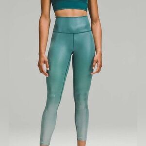 Selling these Lululemon Ombre Wunder Train High-Rise Tight 25” Gradient Foil